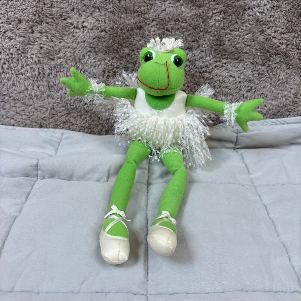 Russ Berrie Vintage Bettina Frog Ballerina Plush Toy Doll Stuffed Animal